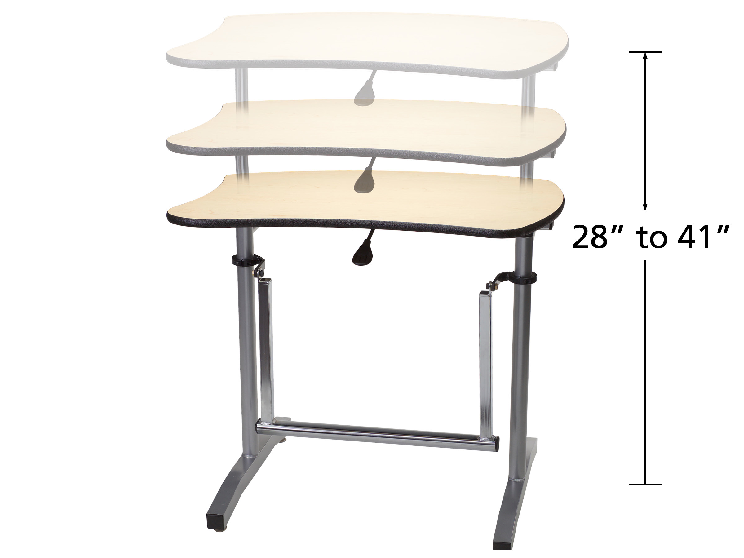 3701-pneumatic lift desk w wiggle bar