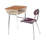 Hard Plastic Open Front Desk Combo